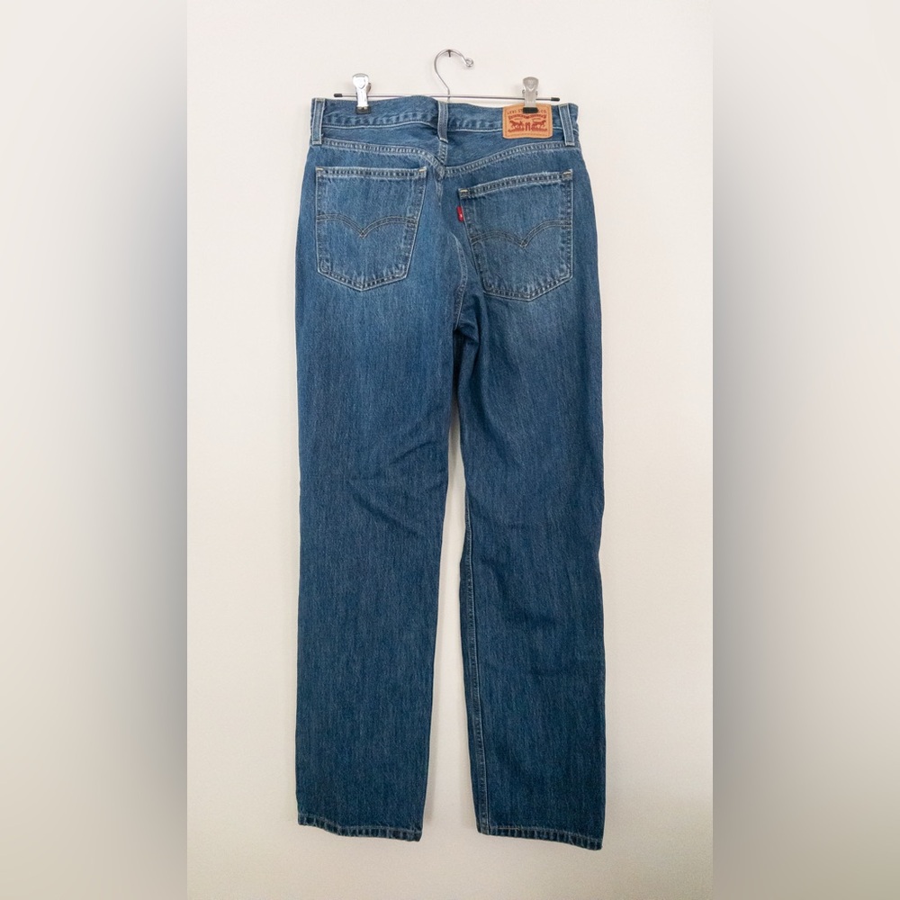 Levi’s Low Pro Straight Denim Jeans 100% Cotton Medium Blue Wash Size 27 x 30/31 - Picture 5 of 10